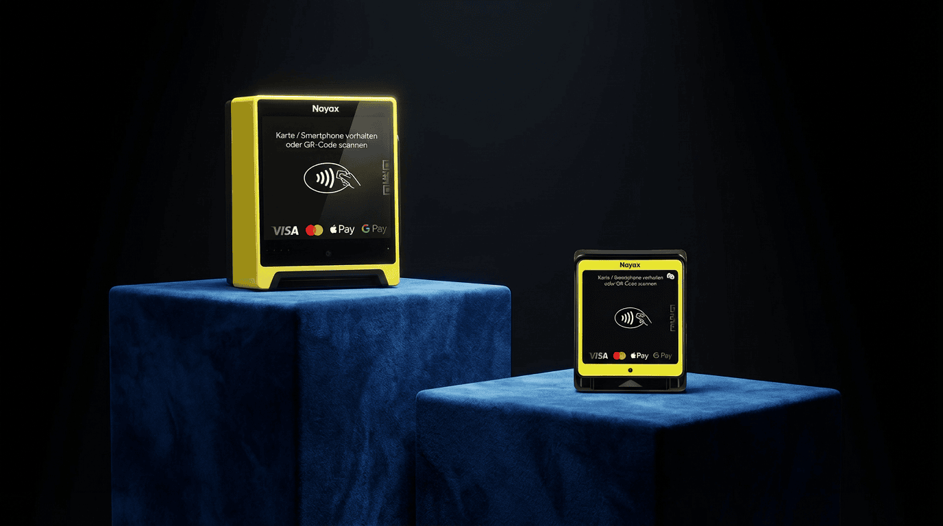 Nayax Power-Duo: VPOS Media 4 und VPOS Media 4 Mini - Next-Gen Android-Terminals mit Pin-on-Glass Funktionalität für alle Anwendungsgebiete und Anforderungen